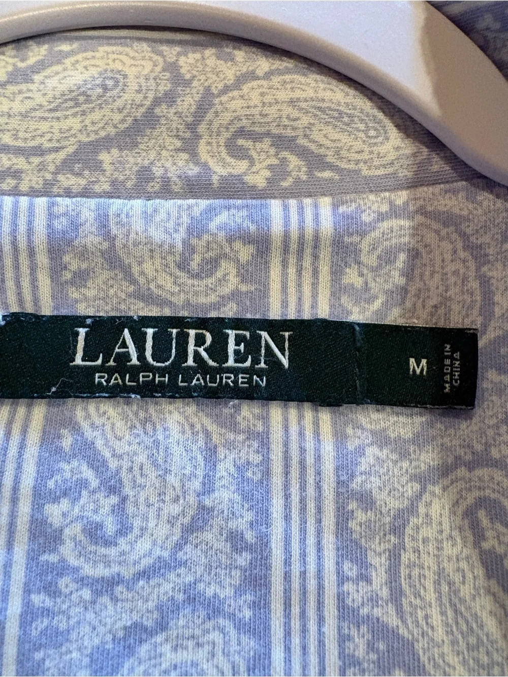 Lauren Ralph Lauren Blue and White Paisley Sleep Shirt women’s M